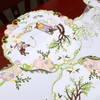 Simhomsen Embroidered Easter Bunny Round Doily Placemats (Round 15 inches
