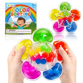 Fidget Toys, Colour Sorting Toy, Anti-Stress Toy, Sensory Toy, ADHD, Autism, Anti-Stress Gel Stuffed Toys for Children, Squeezable Game, Adhs and Autism (Flowers)