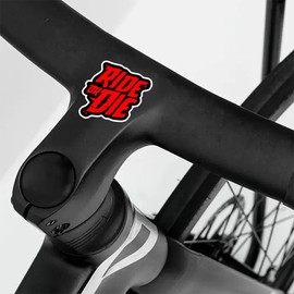 4pcs 1.97''x2.36'' Ride OR DIE Mountain Bike MTB Stickers for Cycling or Chassis, Waterproof Stickers, Fun Car Decals, Suitable for Walls, Computers, Tables, Cars, Trucks, Windows, etc | CZ24