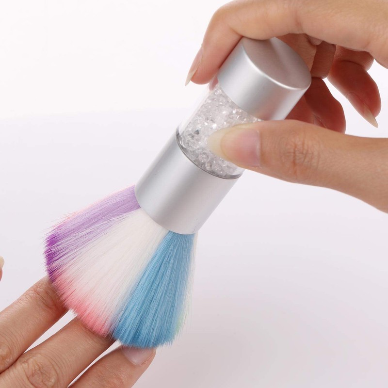 2 cepillos de uñas para uñas de gel acrílico UV