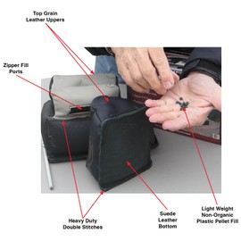 Hyskore #30173 Leather Rabbit-Ear Rest Bag