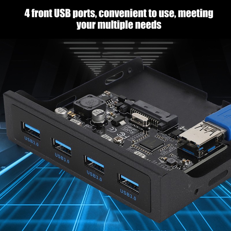 PCI-E to 4xUSB3.0 for NEC720201 Chip Front Floppy Bay Adapter