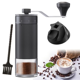 Portable Manual Coffee Grinder with 40 Adjustable Settings,Hand Coffee Bean Mill with 25g Capacity & Crank for Travel Camping Office Home(Ceramic)
