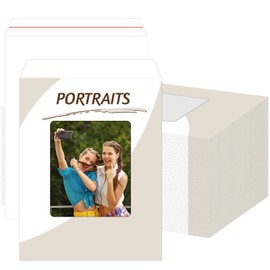Humyoun 100 Pcs Photo Envelopes 8 3/4'' x 11 1/8'' Portrait Envelope with 5'' x 6'' Plastine Window for Photos Catalog Magazine Brochures Certificates Company Calendar (Minimalism)