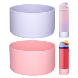 HEYSKAY 2PCS Silicone Boot for Owala Flask Water Bottle 32oz Anti-Slip Protective Sleeve for Owala Twist,FreeSip and Flip Stainless Steel Water Bottle BPA-Free Boot Bottom Base