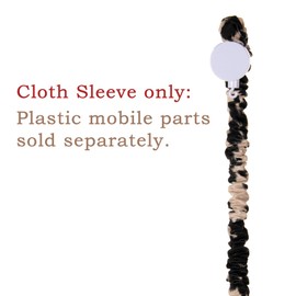 Black Cow Nursery Crib Mobile Arm Cover Baby Crib Mobile Bed Bell Holder Cover Infant Music Box Toy Holder Cover Wind Chime Bracket Fabric Cover for Crib Mobile Arm DIY Mobile 54" Long