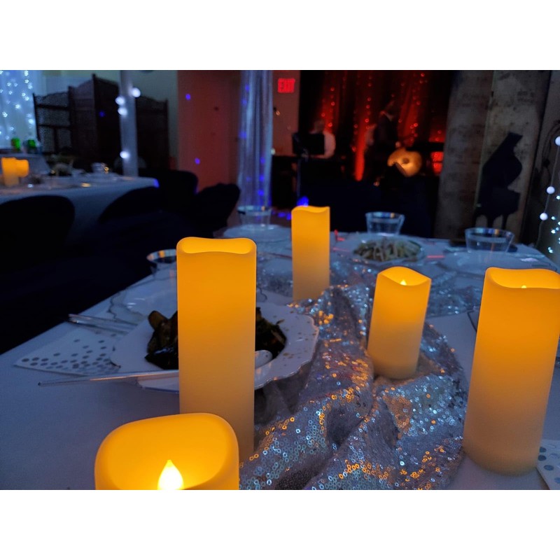 YIWER Waterproof Outdoor Flameless Candle, 12 Pcs Plastic Candles Pillars,