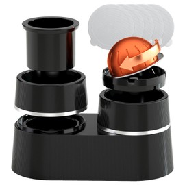 Reusable Dual Pods Kit Compatible for Nespresso Pods Vertuo, Refill Coffee Nespresso Pods Kit with Upgrade Quick Lid Opener, 52 Pcs Aluminum Foil Seals Lids for Nespresso VertuoPlus Espresso Machine