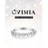 OVIMIA Bow Moissanite Wedding Bands for Women, Half Eternity Ring
