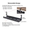 Expandable Under Desk Cable Management Tray, Max Load 22lbs, Clamp