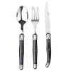 ラギオール クラシック カトラリー3点セット(ナイフ+フォーク+スプーン) カラー：ブラック