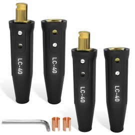 AWLOLWA LC-40 PRO Series Welding Cable Connectors Set (4-Pack) (Black)