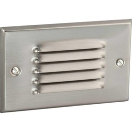 Diodesy- SL/HLV/BN Step Cover Louvered Plate, LED Step Light, Brushed Nickel, Horizontal Mounting, for Indoor Or Outdoor Use for Stairs, Walkways and Balcony Areas, Cover Plate Only