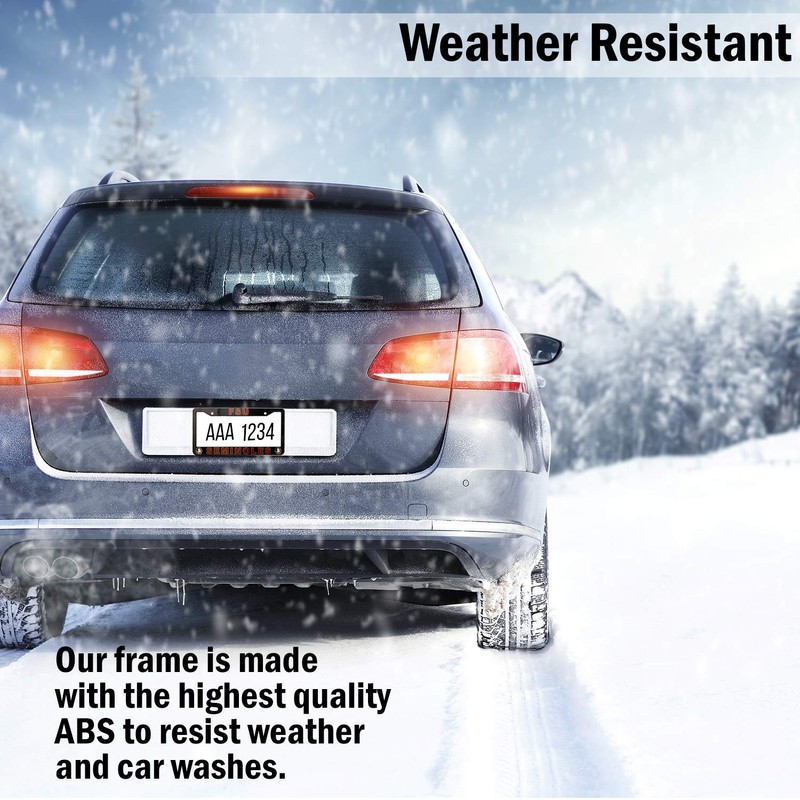 EliteAuto3K Florida State Seminoles License Plate Frame Cover – Black