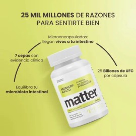 Matter Probivos Adultos Probióticos Con Glutamina 45 Cap Sabor Sin Sabor