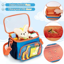 LoDrid Bicycle Front Bag Kids Bike Handle Bag Handlebar Bag for Kids Waterproof (Pink)