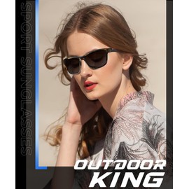 OUTDOORKING Polarized Sunglasses Men, Mens Sunglasses UV Protection Lightweight Sun Glasses for Cycling Running Fishing Golf