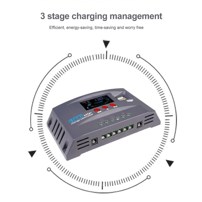Solar Controller 12Volt/24Volt Automatic Identification Solar ReCharger LCD Display Solar