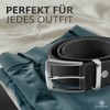 LINDENMANN Men's Leather Belt, Full Cowhide Leather, XXL, Buffalo Leather,