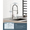 FORIOUS Kitchen Faucets, Brushed Nickel Kitchen Sink Faucet with Pull