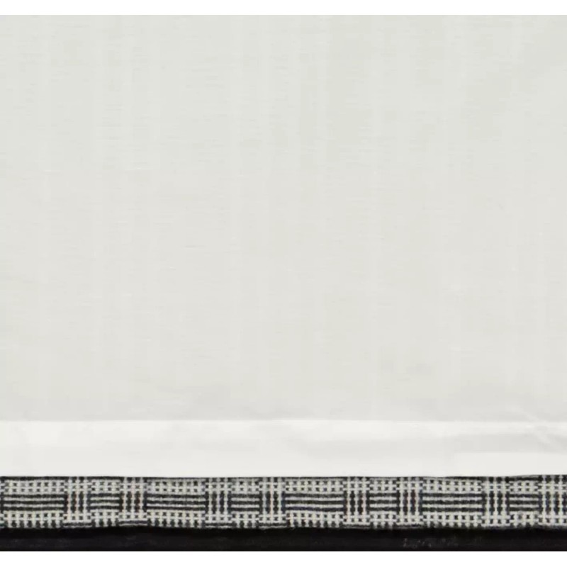 Bee and Willow Woven Basketweave Charcoal Rod Pocket Lined Curtain