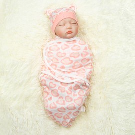 Reborn Baby Doll Clothes 17-22 Inch Reborn Baby Doll Clothes Accessories for Baby Doll Clothing (Purple & Pink Blanket )