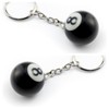 Cafurty 2PCS Black 8 Ball Keychain Pool Ball Keychain 8