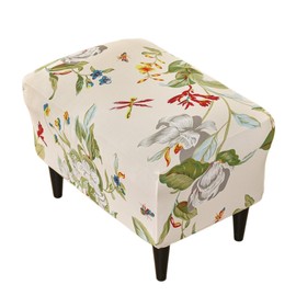 EBETA Stretch Stool Cover Seat Stool Cover, Elastic Cover for Ottoman, Footstool, Protective Cover Ottoman Cover for Stool (The Spring Mood)