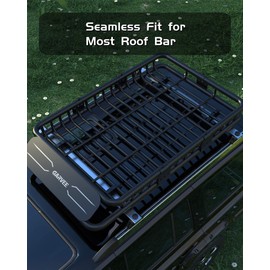 GarveeLife 51" x 36" Universal Roof Rack Carrier Basket, 200 Lbs Capacity Car Cargo Rack with Extension Luggage Holder Basket Heavy Duty for SUVs, Trucks, Vehicles