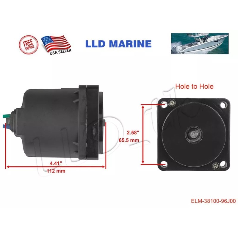LLD_TK Suzuki Trim Tilt Motor 2Wire 4Bolt 60-300HP 38100-92J10 38100-93J04