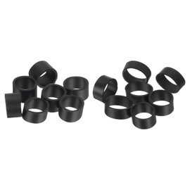 uxcell 200Pcs Silicone Rubber Bands, 6x5mm/8x5mm Rubber Bands Rings Cable Ties Strong Elastic Bands Non-slip for Cord Wrapping Bag Wraps, Black