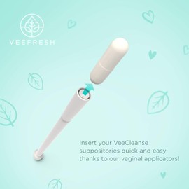 VeeFresh Vaginal Applicators for Boric Acid Suppositories (7 pcs)