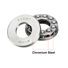 sourcing map 2 Pcs 51202 Axial Ball Bearings 15mm x 32mm x 12mm Chrome Steel ABEC3 Single Row Roller