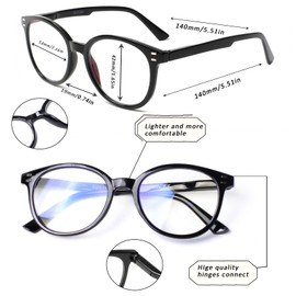 3 Pack Reading Glasses Spring Hinge Stylish Readers Black/Tortoise for Men and Women (4 Pack Mix, 2.25, x)