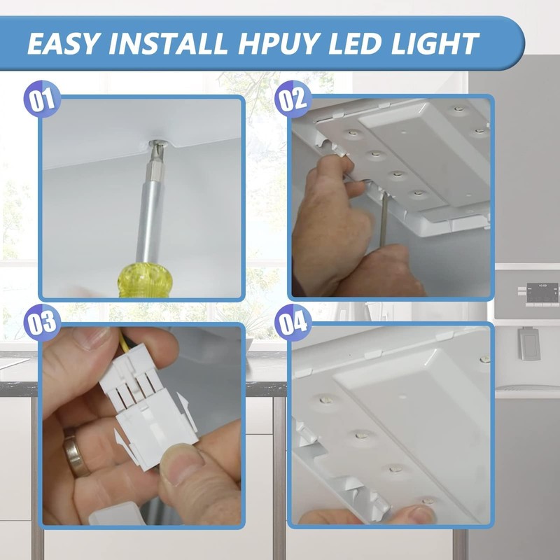 W10866538 W11043011 Refrigerator LED Light Replacement with Cover