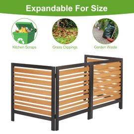 2-Panel Outdoor Air Conditioner Fence Screen, Outside Wood Privacy Fence, Backyard Garden Patio 38" W x 42" H