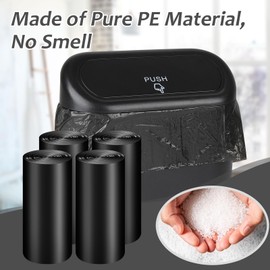 Accmor Mini Car Trash Can Bags for Auto Trash Bin, 120 Count Small Garbage Bags Organizer Tear-Resistant, Liner Refills (Vehicle Trash Can is not Included), Black