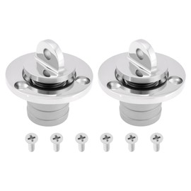 Briny River 2pcs 25mm 1 Inch Round 316 Stainless Steel Marine Drain Plug Boat Bilge Plug Tapered Thread