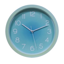 Topkey Silent Wall Clock Kitchen 10 Inch Minimalist Design Non-ticking Decorative Home Office Wall Clock - Blue