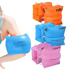 Arm Floaties for Kids - Toddler Floaties Pool Swim Floats Inflatable Swim Arm Bands Floater Sleeves, PVC Thickened Rings for Adults (6 Pack)