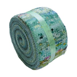 HANPATQUI 40 Strip Jelly Roll Fabric Strips for Sewing, 100% Cotton Fabric for Quilting Crafting, Precut Fabric Bundles, Patchwork Precut Quilt Squares-2.5" x 44" Green Forest