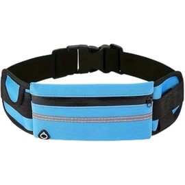 Running Reflective Waist Bag Belt with Bottle Holder Sports Travel Portable Gym Bag Hold Water for Men Women, Multicolors (BLUE)
