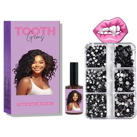Neeyer 1000 Gems DIY Tooth Gem Kit, Fashion Teeth Jewelry Starter Kit:_Black