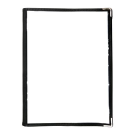 Zreneyfex 2PCS Menu Holders for Hotel Home Restaurant Cafe Bar, Loose-Leaf Menu Covers Transparent PVC with 2 Page 4 View 6 Page 12 View