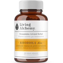 Rhodiola Energy Supplement - Fermented Rhodiola with Astragalus & Turmeric - Cognitive, Athletic Performance, & Adrenal Support Supplements for Men & Women - Vegan, Non-GMO - Living Alchemy, 60 Pcs
