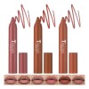 3 Piezas Pintalabios Mate Larga Duracion Labial Nude Cremoso