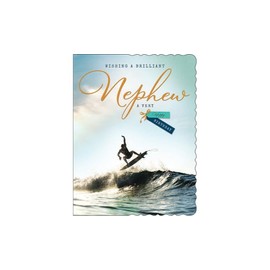 Avant Garde Studios Birthday Card Nephew, Surfing - 8 x 6 inches