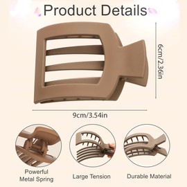 XFSRG 6 Stück Flach Haarspangen Damen Quadratische Matte Rutschfester Starker Halt Haarklammer für Dickes Dünnes Lockiges Haar(Multicolour A)