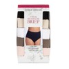 Carole Hochman Ladies' Seamless Brief, 5-Pack, Variety (Black,Nude,White,Brown, Pink, Large)