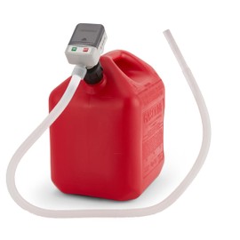 DeWay Fuel Transfer Pump for Gas Can with Basic Clip-On Nozzle | Fast 2.4GPM Flow Rate, Long 51” Tube, Easy 4 AA Battery Power & 3 Fuel Can Adapters for Gasoline, Kerosene, Diesel & Non-Potable Water